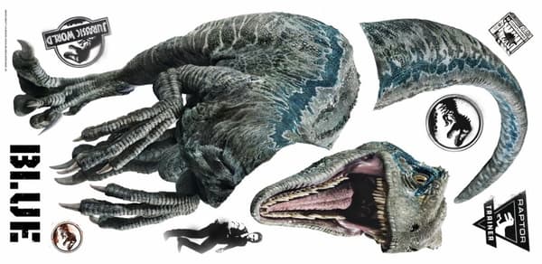 Jurassic World 2 BLUE VELOCIRAPTOR Gigant Wallsticker