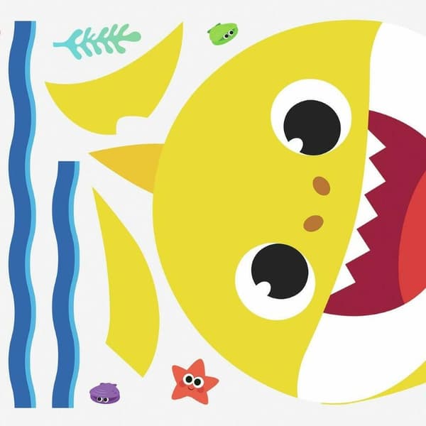 Baby Shark Gigant Wallstickers