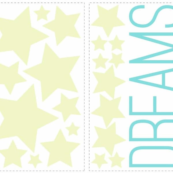 Lyser i mörkret ''Sweet Dreams'' wallstickers