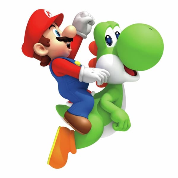 Nintendo Super Mario Bros med Yoshi och Mario Wallstickers
