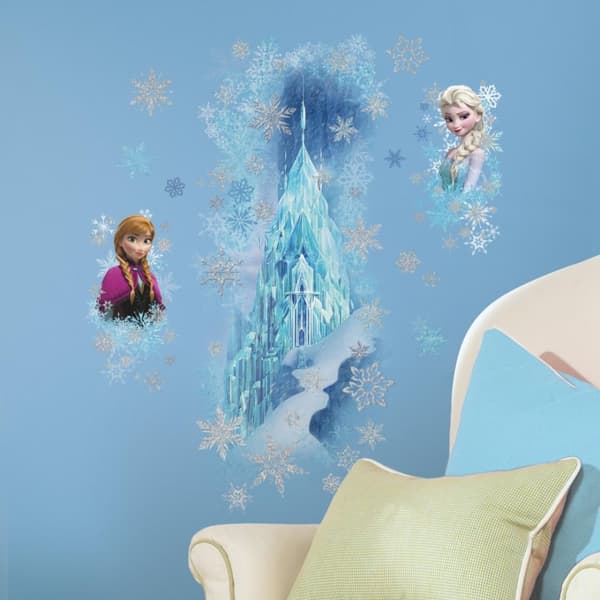 Disney Frost Slott Gigant Wallstickers med glitter