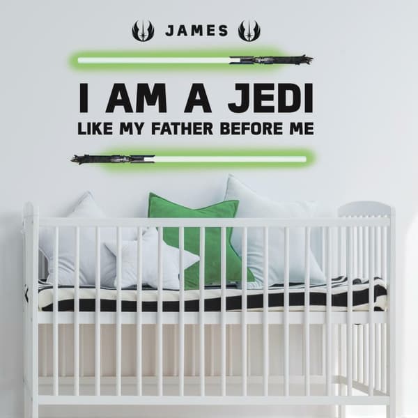 Star Wars ''I AM A JEDI, Like my father before me'' Wallstickers