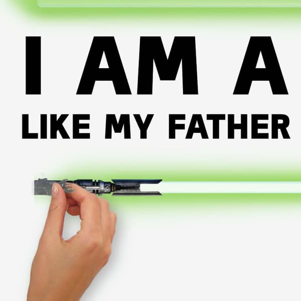 Star Wars ''I AM A JEDI, Like my father before me'' Wallstickers