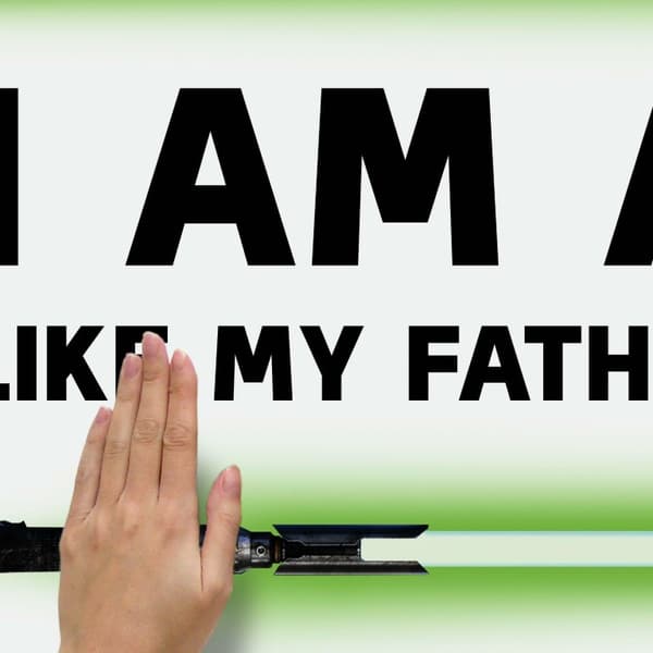 Star Wars ''I AM A JEDI, Like my father before me'' Wallstickers