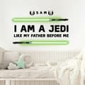 Miniatyrbild 1 av 7: Star Wars ''I AM A JEDI, Like my father before me'' Wallstickers