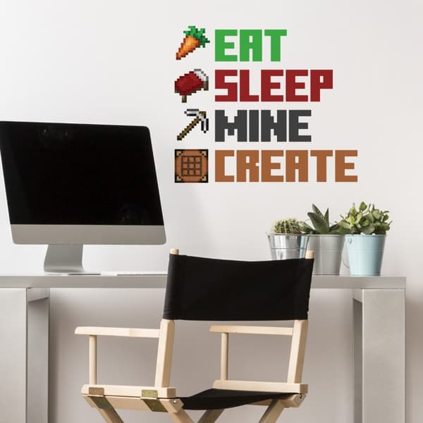 Minecraft Eat, Sleep, Mine, Create Wallstickers