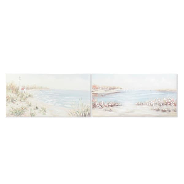 Tavla DKD Home Decor 140 x 3,7 x 70 cm Strand Medelhavs (2 antal)