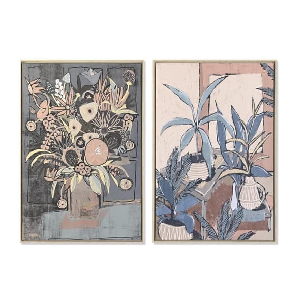Tavla DKD Home Decor Skandinavisk 84 x 4,5 x 124 cm (2 antal)