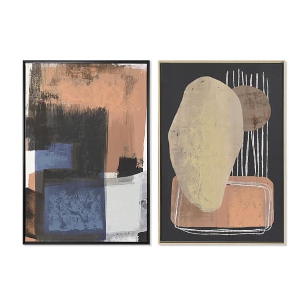 Tavla DKD Home Decor Abstrakt Urban 83 x 4,5 x 123 cm 84 x 4,5 x 123 cm (2 antal)