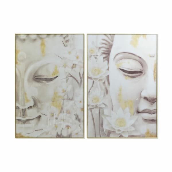 Maleri DKD Home Decor Buddha 80 x 4 x 120 cm Orientalsk (2 enheder)