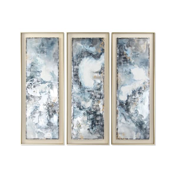 Maleri DKD Home Decor Abstrakt Moderne (53,5 x 5 x 140 cm) (3 enheder)
