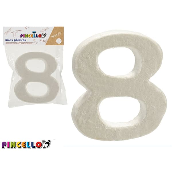 Numerot Pincello AR1607070 Numerot 8 polystyreeni (12 osaa)