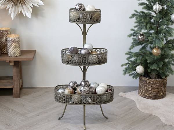 Vire Etagere m. 3 ovale kurve