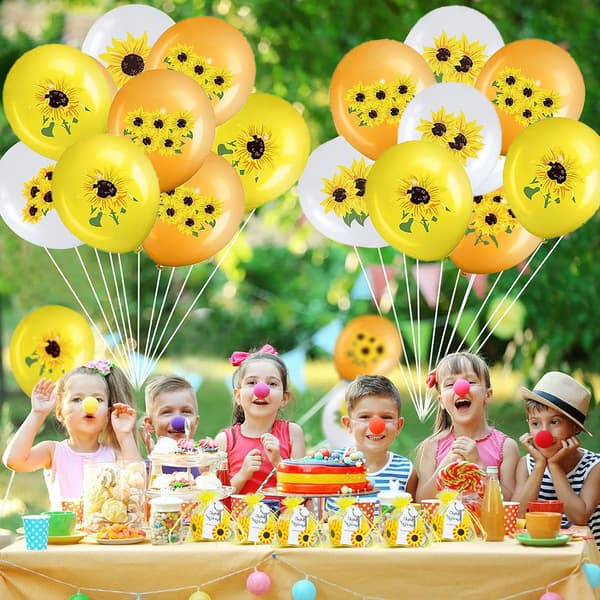 INF 24-Pack Sunflower Keyhain gaver til brudedusj favoriserer bryllupsfavoritter