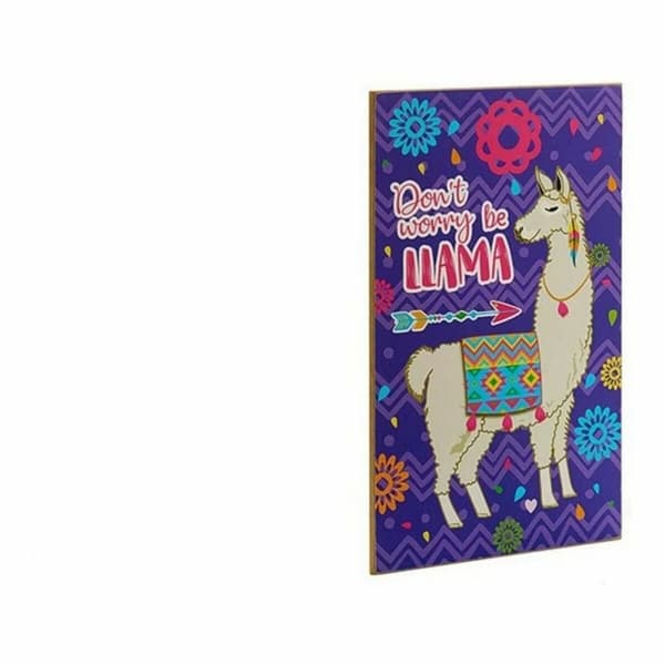 Painting Wood Llama (1 x 40 x 24 cm) dont worry be llama