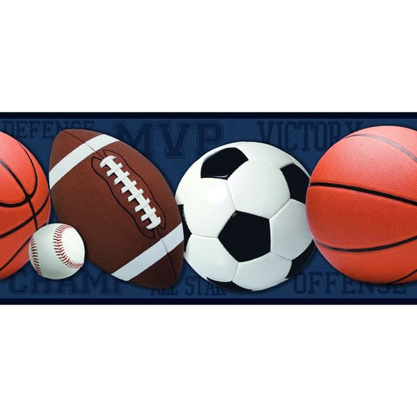 Sportbollar Border Wallsticker 22,86 x 457.2 cm