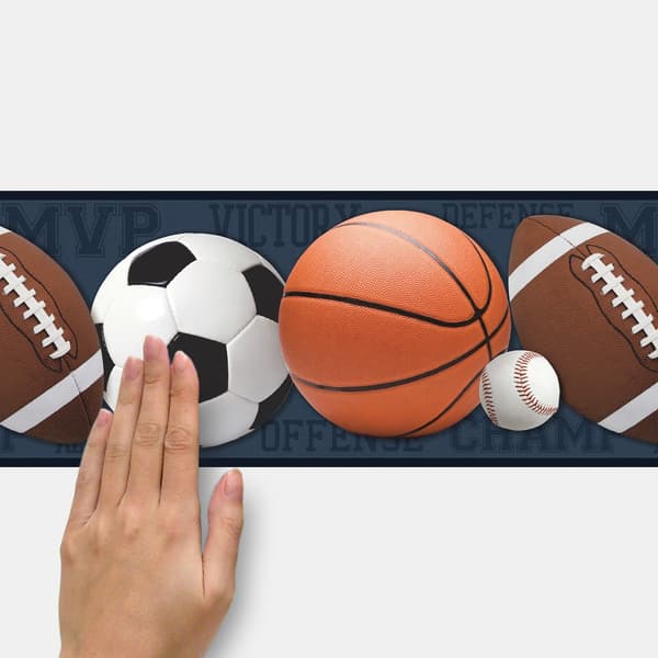 Sportbollar Border Wallsticker 22,86 x 457.2 cm