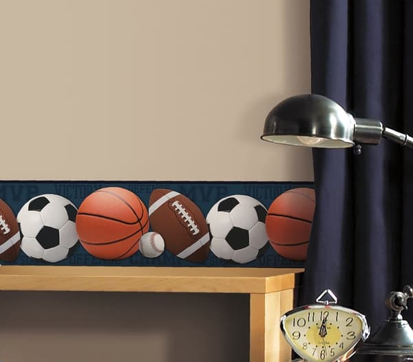 Sportbollar Border Wallsticker 22,86 x 457.2 cm