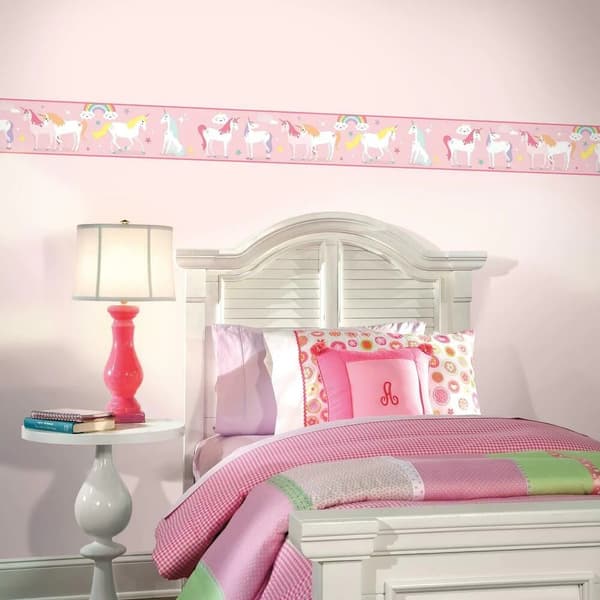 Magiska Enhörningar / Magical Unicorn Border Wallsticker 22,86 x 457.2 cm