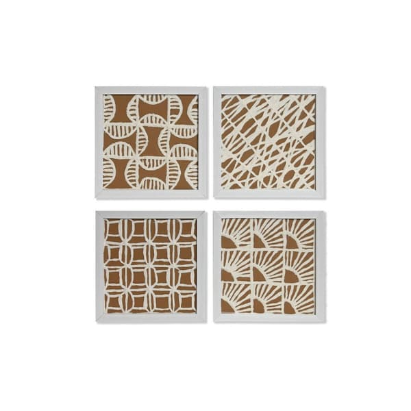 4-ramsset Home ESPRIT Modern 22 x 2 x 22 cm (4 Delar)
