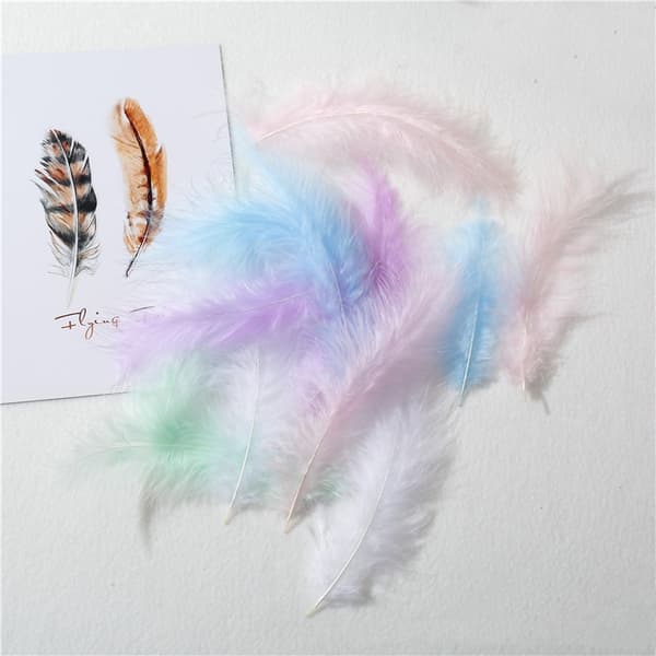 INF 100 kpl Fluffy Marabou -höyheniä askarteluihin Unelmiesi