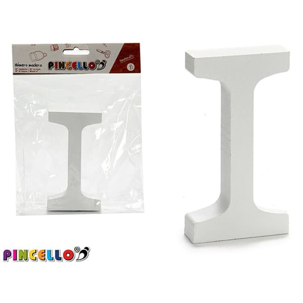 Vægdekoration Pincello 1711045 2 x 16 x 14,5 cm Brev I (24 enheder)