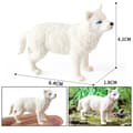 Miniatyrbild 3 av 5: INF Set med 4 realistiska vargfigurer Snow Wolf