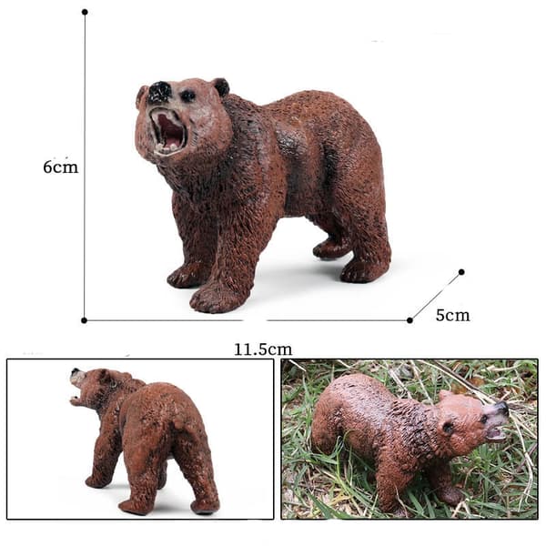INF Realistiske villdyrstatuer - harpiksdyremodeller Crawling brown bear model