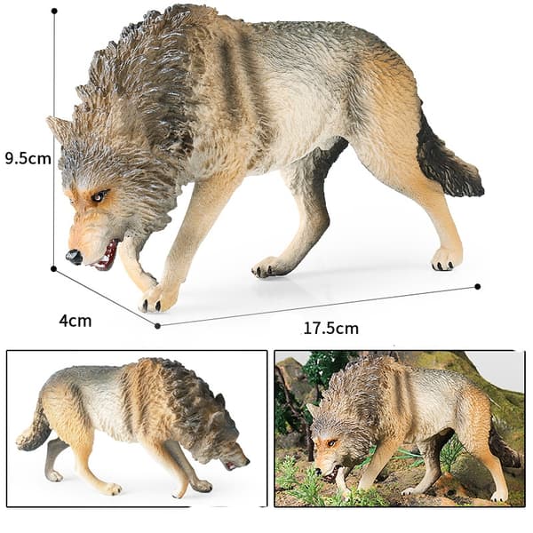 INF Realistiska statyer för vilda djur - Hartsdjursmodeller North American Brown Wolf Model