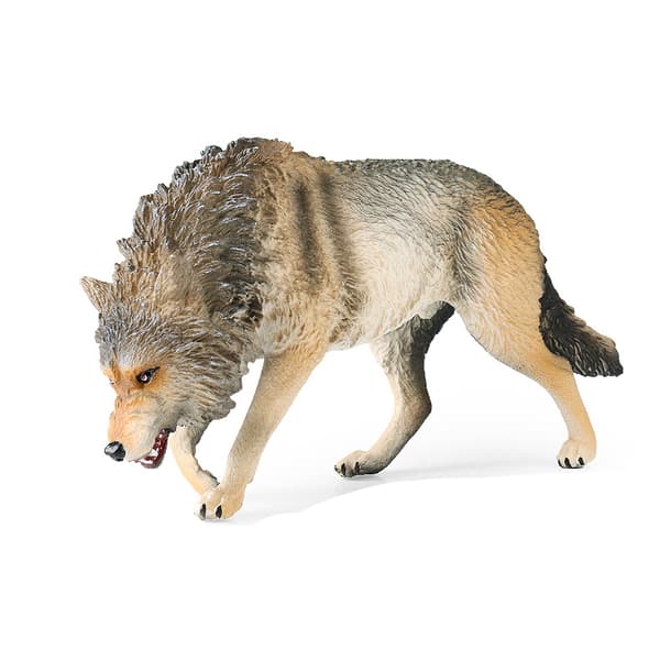 INF Realistiska statyer för vilda djur - Hartsdjursmodeller North American Brown Wolf Model