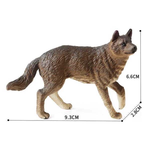 INF Realistiske villdyrstatuer - harpiksdyremodeller Walking gray wolf model