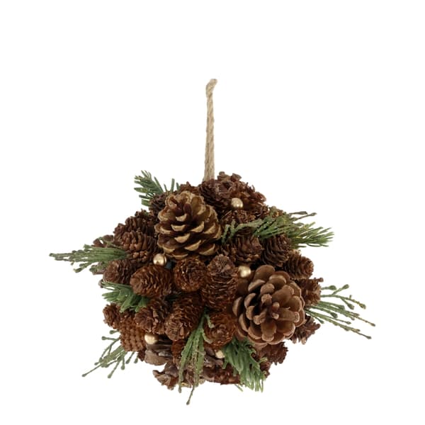Fleur Spruce and glitter pine cones Ø 12 cm
