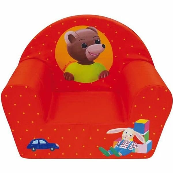 Lasten nojatuoli Fun House 712583 Karhu 52 x 33 x 42 cm Punainen
