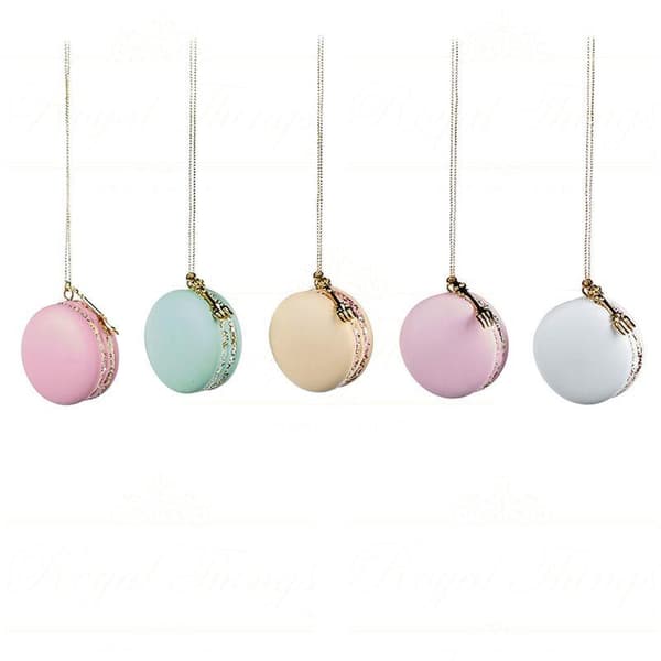 Hand-painted luxury Macarons for hanging - 5-Pack