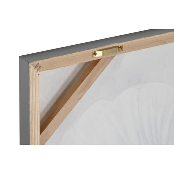 Maleri Home ESPRIT Blå Gylden Lærred Træ MDF Traditionel 120 x 3 x 60 cm (2 enheder)