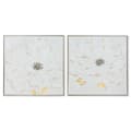 Miniatyrbilde 1 av 4: Maleri Home ESPRIT Hvit Gyllen polystyren Læret Blomster Shabby Chic 62 x 4,5 x 62 cm (2 enheter)