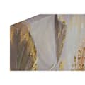 Miniatyrbilde 2 av 4: Maleri Home ESPRIT Beige Gyllen Læret Tre MDF Moderne Blomster 80 x 3 x 80 cm (2 enheter)
