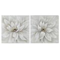 Miniatyrbild 1 av 4: Tavla Home ESPRIT Vit Kanvas Trä MDF Blomster Romantisk 80 x 3 x 80 cm (2 antal)