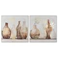 Miniatyrbild 1 av 4: Tavla Home ESPRIT Beige Gyllene polystyren Kanvas Vas Skandinavisk 82,5 x 3,5 x 82,5 cm (2 antal)