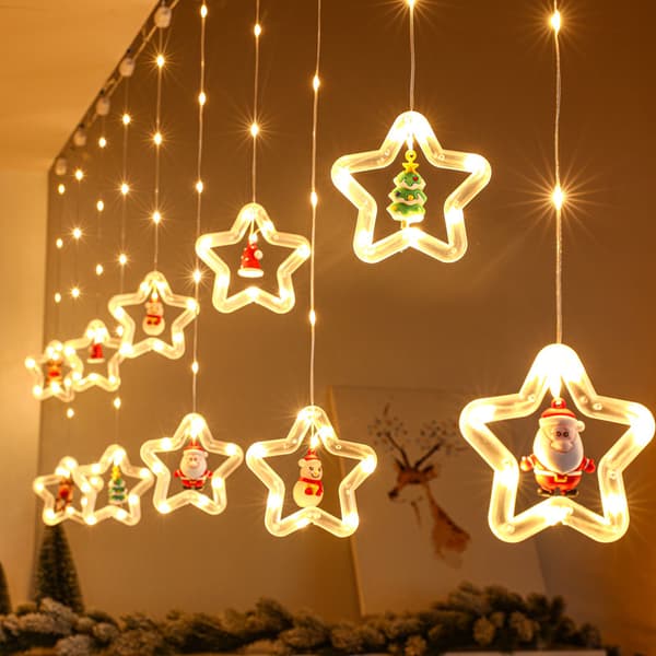 INF Ring LED-lys til jul, bryllup, fester og hjemmeinnredning Star ring