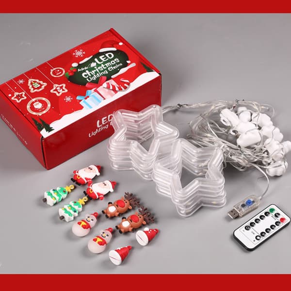 INF Ring LED-lys til jul, bryllupper, fester og boligindretning Snowflake star ring