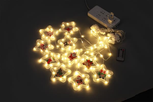 INF Ring LED-lys til jul, bryllupper, fester og boligindretning Snowflake star ring