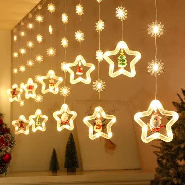 INF Ring LED-lys til jul, bryllupper, fester og boligindretning Snowflake star ring
