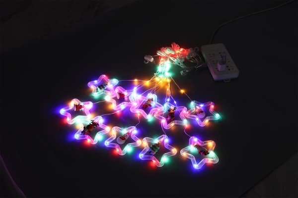 INF Ring LED-lys til jul, bryllup, fester og hjemmeinnredning Snowflake star ring