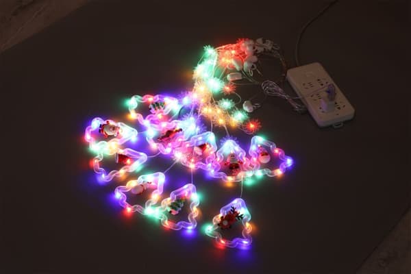 INF Ring LED-lys til jul, bryllup, fester og hjemmeinnredning Snowflake Christmas tree ring