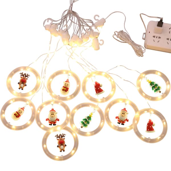 INF Ring LED-lys til jul, bryllup, fester og hjemmeinnredning Snowflake wishing ring