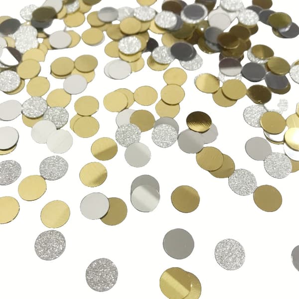 INF Hilekonfetti, 8 mm pyöreä paljettikonfetti 20g