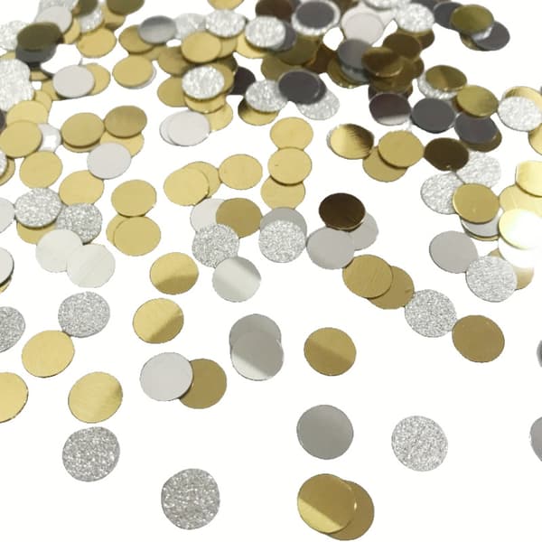 INF Glitterkonfetti, 8 mm runde paljettkonfetti 30g