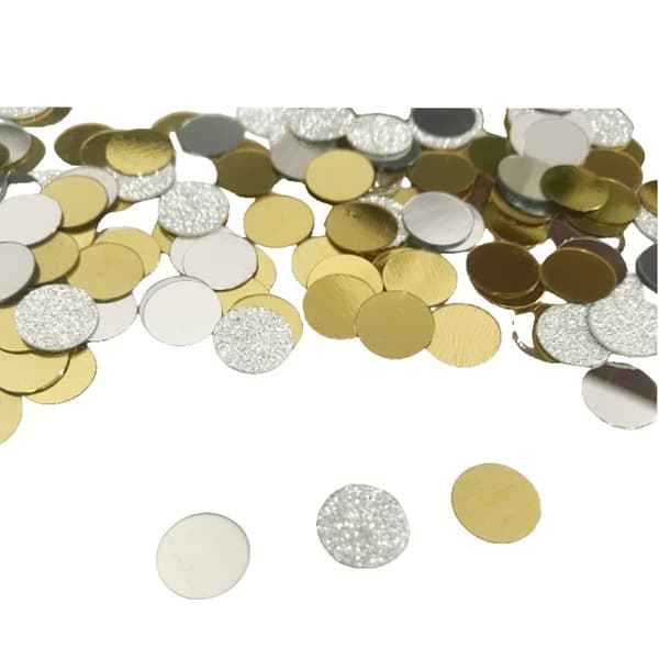 INF Glitterkonfetti, 8 mm runde paljettkonfetti 30g