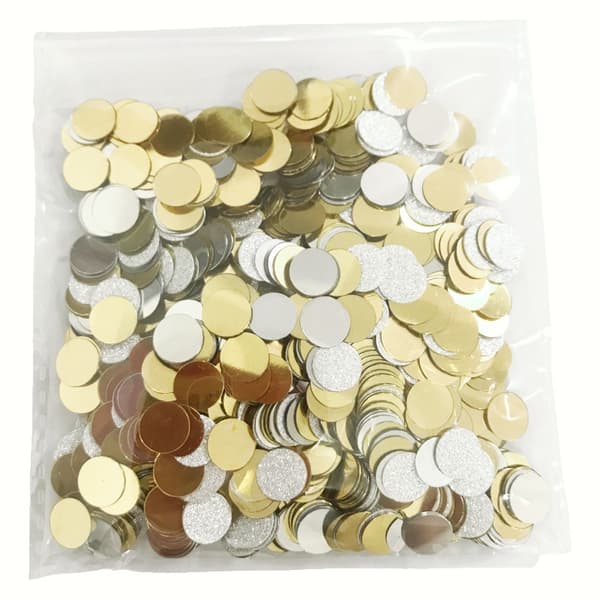 INF Glitterkonfetti, 8 mm runde paljettkonfetti 30g